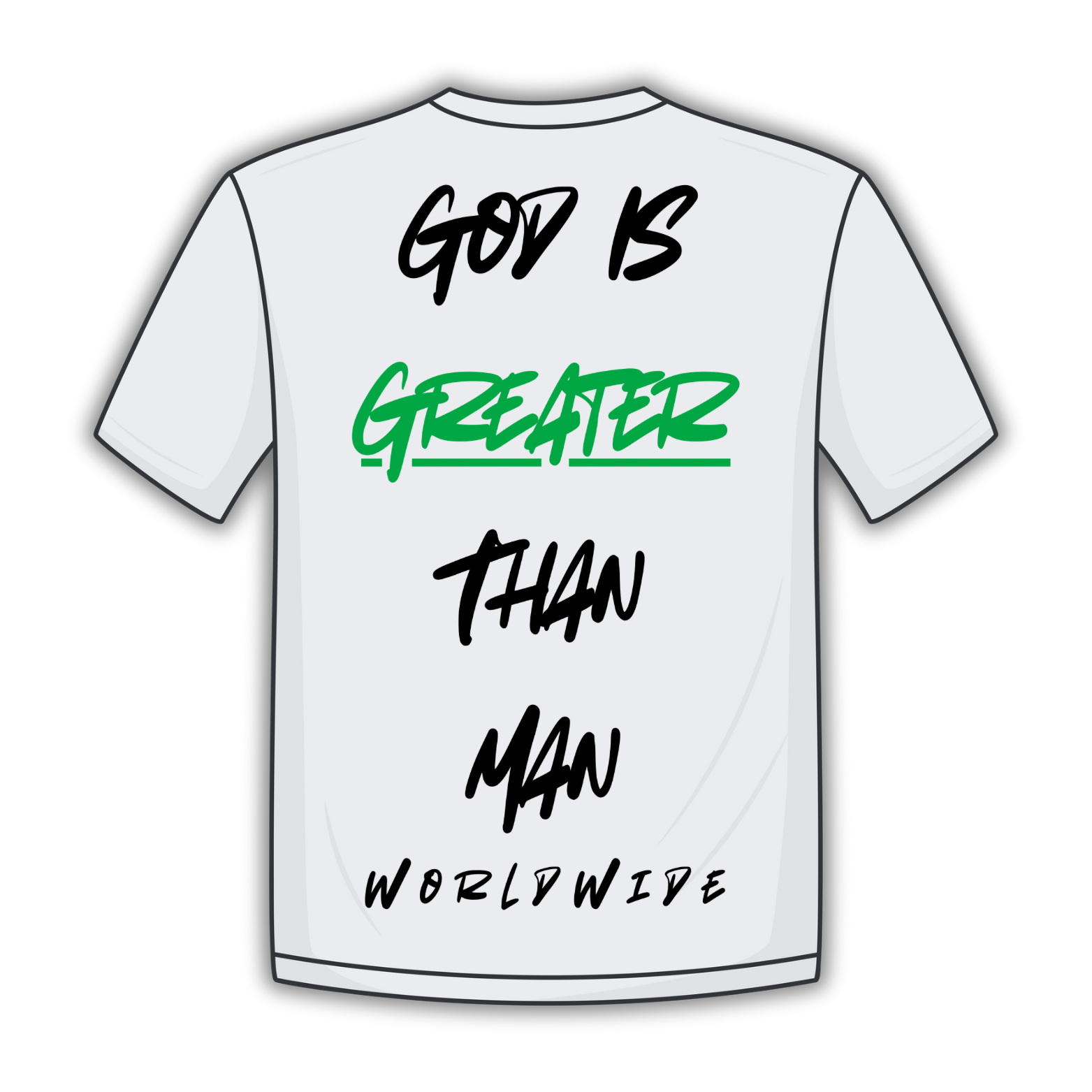 GIGTM White Tee (Prosperity Green)