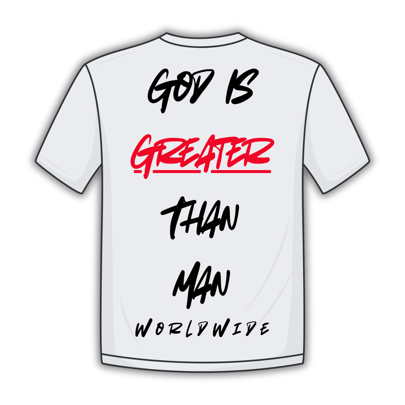 GIGTM White Tee (Passion Red)