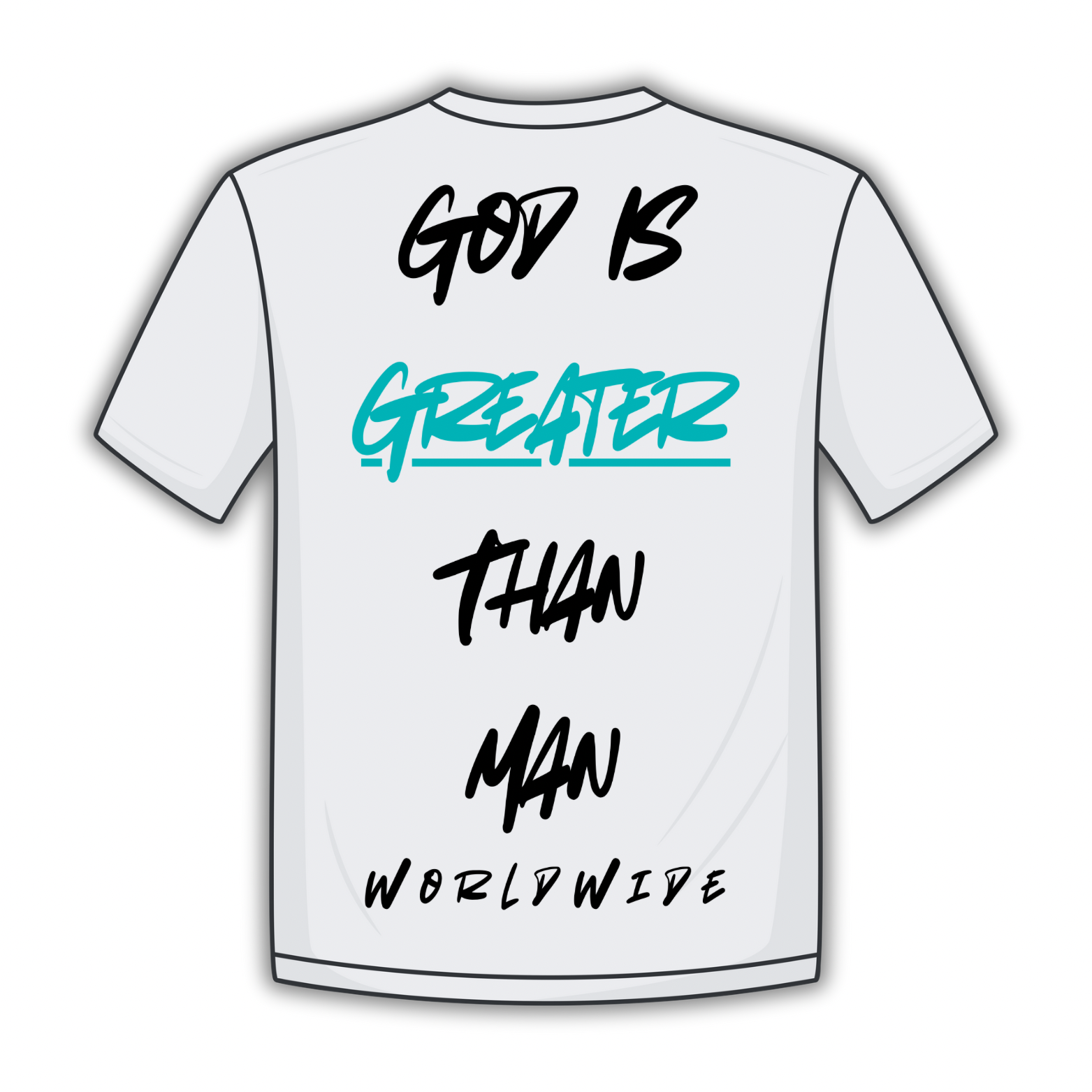 GIGTM White Tee (Tropical Turquoise)